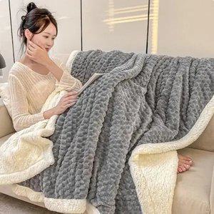 프리미엄 극세사 양털 면담요 엠보싱 담요 두툼한 핑 소파 이불 9color