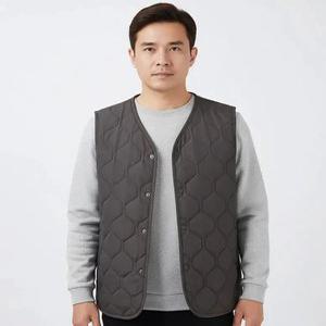 트렌디 모던 경량 심플 기모 안감 보온 방한 퀼팅 이너웨어 패딩 조끼 겨울 아웃도어