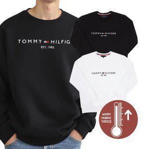 타미힐피거 남녀공용 기모 자수로고 맨투맨