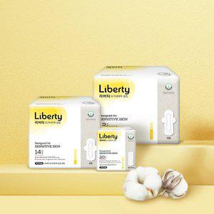 리버티 오가네이처슬림 유기농 생리대 4종 모음 (롱라이너/중형/대형/오버나이트)