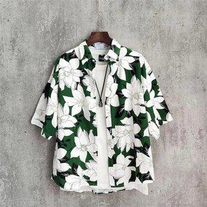 남자 하와이안 반팔 셔츠 꽃남방 바캉스룩