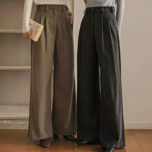 윈터 스판 핀턱 와이드 슬랙스(숏/기본/롱)