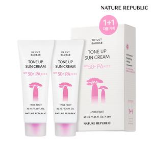[네이처리퍼블릭/듀얼기획] 1+1 유브이컷 바오밥 톤업 선크림 SPF50+ PA++++ (40ml+40