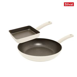 국산 실바트 순수 인덕션 프라이팬 2종 세트(18사각/28팬)