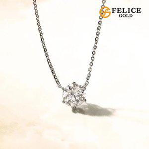 [펠리체골드] 18K 모이사나이트 목걸이 1캐럿