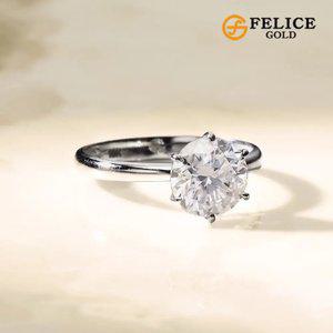 [펠리체골드] 18K 모이사나이트 반지 2캐럿