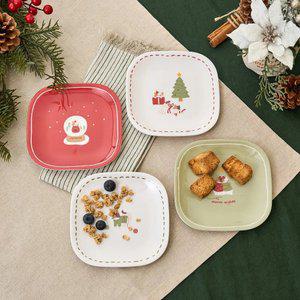 [모던하우스] L 크리스마스 귀요미냥 간식 트레이 4P세트