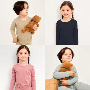 유니프랜드 히트웜 9부내의 아동 유아실내복 간절기 긴팔 상하세트