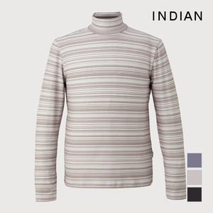 [INDIAN] 남성 스트라이프 하프넥 티셔츠_MIEALXW9101