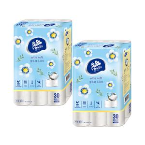 빈다 울트라 소프트 롤화장지 3겹, 30m, 30롤, 2팩