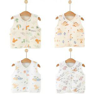 신생아 아기 사계절 누빔 순면 실내조끼(0세-3세까지)