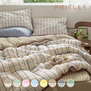 NEW 신규컬러! 먼지없는 데일리체크 간절기 항균 차렵이불 SS/Q