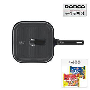[십일절.최대40%] 도루코 뉴캐스트 초콜릿 IH 주물 인덕션 그릴팬 28cm 세트 (유리+뚜