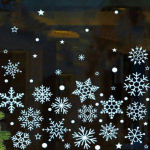 J2K 겨울 눈 스티커 크리스마스 인테리어 창문 꾸미기 3장