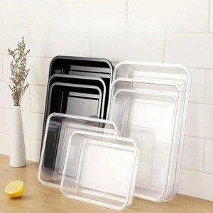 아크릴쟁반 사각 트레이 투명 플라스틱 주방 업소용 음식 용기 디스플레이