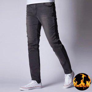 아크 페인팅 본딩진 겨울신상 슬림 기모 안감 방한 일자 빅사이즈 남자 바지