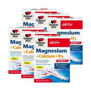 [6개세트] Doppelherz 도펠헤르츠 마칼디 마그네슘 영양제 칼슘 비타민 D3 20포 총 12