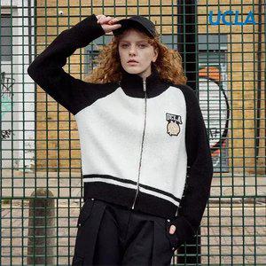 [UCLA] 남여공용 골지 니트 하이넥 집업 가디건(UZAGD80)