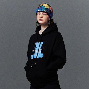 [기모] 테디 베어 포 키즈 그래픽 후드_블랙