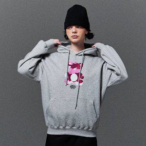 [기모] 테디 베어 포 키즈 카모 그래픽 후드_그레이