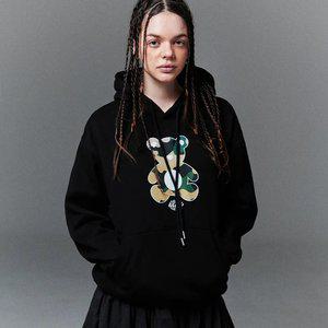 [기모] 테디 베어 포 키즈 카모 그래픽 후드_블랙