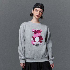 [기모] 테디 베어 포 키즈 카모 그래픽 맨투맨_그레이