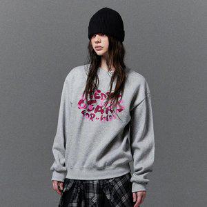 [기모] 테디 베어 포 키즈 카모 레터링 맨투맨_그레이