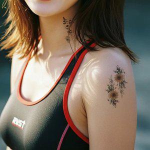 타투스티커 총80종 헤나 페이스 문신 타투 얼굴에붙이는 판박이 레터링 스티커