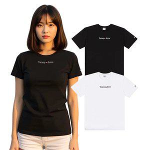 타미진스 남녀공용 자수로고 TJ반팔티셔츠