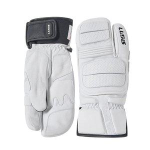 루디스 국가대표 LUPDMG01 화이트 알파인 스키 보드 레이싱 삼지 방한 가죽 장갑