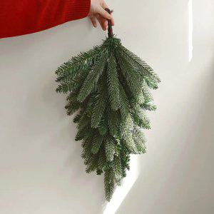 크리스마스 무장식 반쪽 벽걸이 트리 크리스마스 소품 겨울 분위기 트리 꾸미기