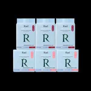 [라엘] 유기농 순면커버 요실금 일반/롱 라이너 6팩
