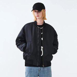 [STCO]나일론 퀼팅 MA-1 점퍼_블랙 (오버핏)