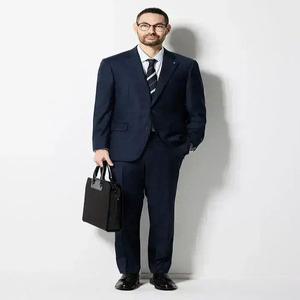 [STCO] 네이비 컴포트핏 울 혼방 체크 수트셋업-SSJTD63NCN_SSLTD63CCN