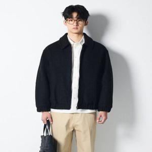 [DIEMS] 부클 블루종 점퍼 블랙 (세미오버핏)-LJPVD62NSB