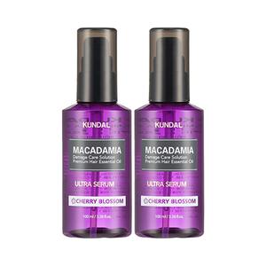 쿤달 울트라 세럼 헤어 에센스 체리블라썸향, 100ml, 2개