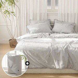 단종역마진 [가방세트]헤스티지 2COLOR 고밀도 60수 바이오워싱 자수 차렵이불/베개세