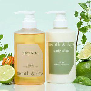 [바디 SET] 먼스앤데이즈 린든(라임앤바질향) 퍼퓸케어 바디 세트(샴푸 500ml + 컨디셔