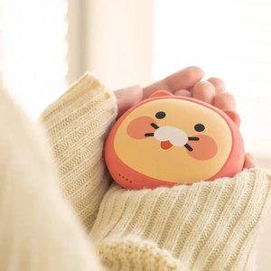 카카오프렌즈 얼굴형 손난로 보조배터리 5000mAh C타입 기내반입 가능/KC인증완료 안전