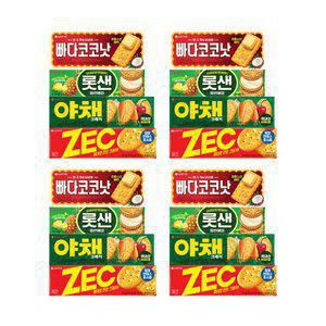 롯데웰푸드 비스킷 기획세트, 277g, 4개