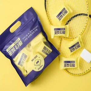 [2개] 리르 원데이 포켓 타월 (15PX2 총30개입) - 빅사이즈 압축 코인 타올 휴대용 스