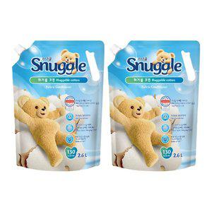 스너글 초고농축 섬유유연제 허거블 코튼 리필, 2.6L, 2개