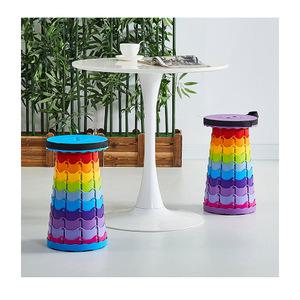 [다주리]레인보우 접이식 의자 2개 SET 놀이동산 의자