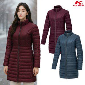 콜핑 2064JK713W 나일론 구스다운 슬림핏 여자 겨울 롱패딩 자켓