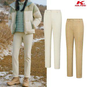 콜핑 2194PK534W 코듀로이 허리밴딩 배색 캐주얼 여자 겨울 바지