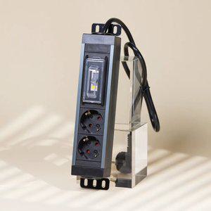 파워존 서버탭 고용량 알루미늄 멀티탭 누전차단 2구 콘센트