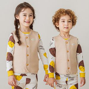 [키키스토리] 모노조끼(브라운) 보온 반조끼