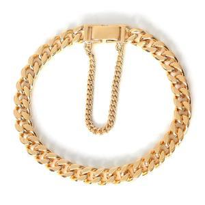 볼드 각 / 14Kgp 옐로골드 여성 패션 볼드 체인 팔찌