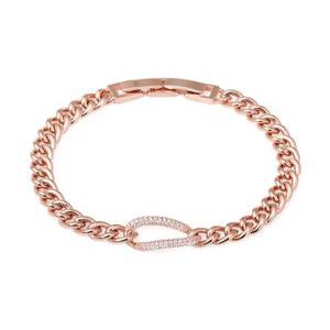 니콜 / 14Kgp 여자 패션 볼드 레이어드 로즈골드 체인 예쁜 우정 팔찌