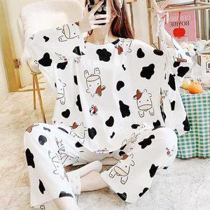 쉬블림로브 (긴팔+긴바지) 여성 캐릭터 꿀잠 홈웨어 파자마 잠옷 세트 GGWD0067